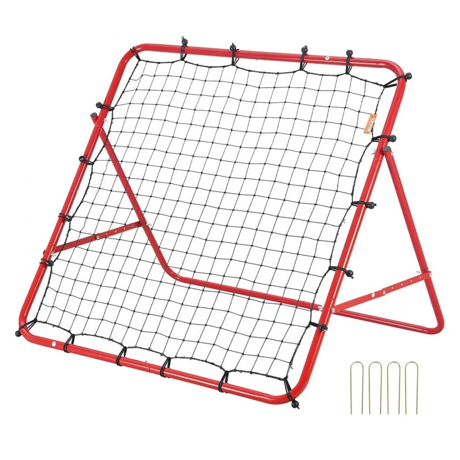 VEVOR Soccer Rebounder Rebound Net, Kick-Back 99.1x99.1 cm, Portable Football Training Gifts, Fully Goal Net, Aids & Equipment for Kids Teens & All Ages, Easy Set Up & Perfect Storage