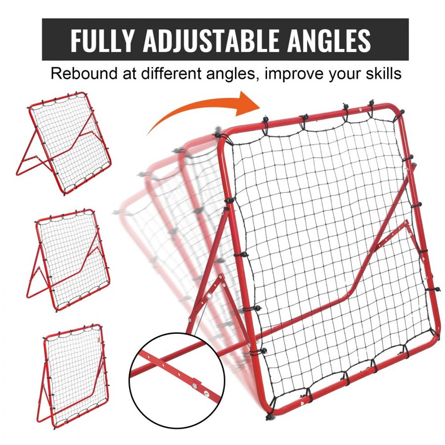 VEVOR Soccer Rebounder Rebound Net, Kick-Back 99.1x99.1 cm, Portable Football Training Gifts, Fully Goal Net, Aids & Equipment for Kids Teens & All Ages, Easy Set Up & Perfect Storage