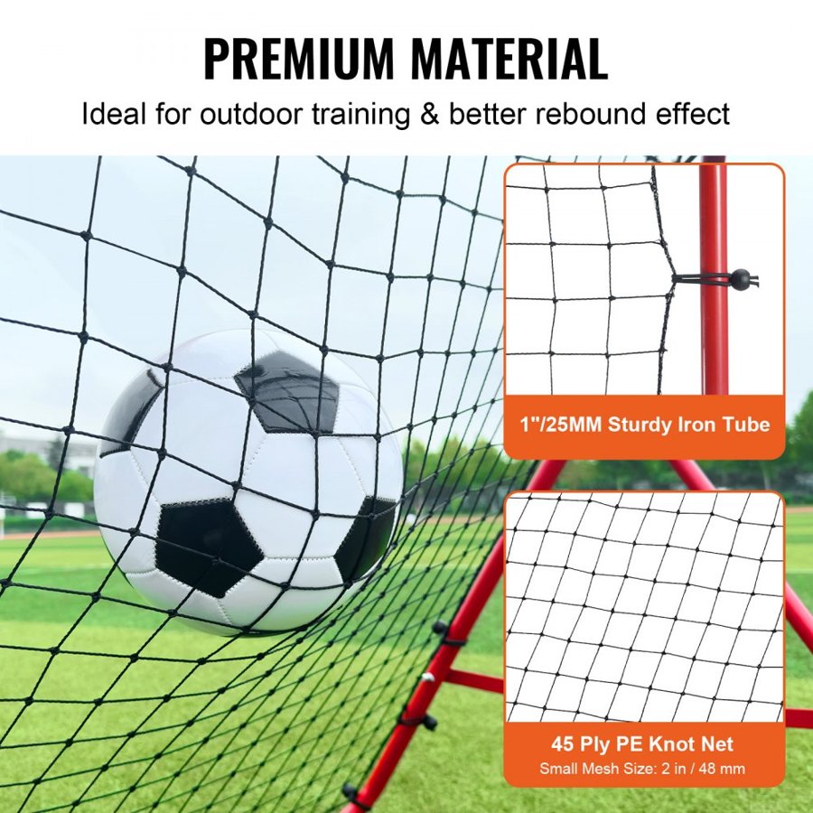 VEVOR Soccer Rebounder Rebound Net, Kick-Back 99.1x99.1 cm, Portable Football Training Gifts, Fully Goal Net, Aids & Equipment for Kids Teens & All Ages, Easy Set Up & Perfect Storage