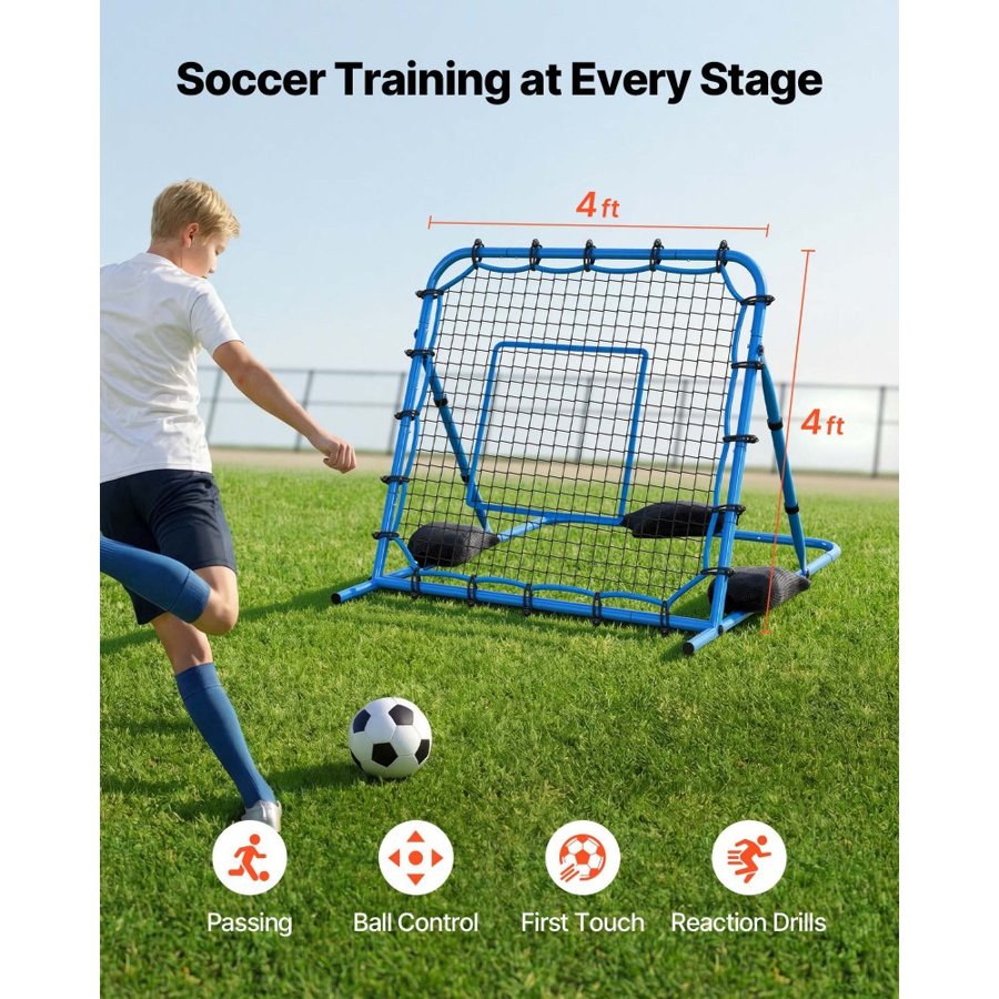 VEVOR Soccer Rebounder Net – Iron Frame, 1080x1090 mm