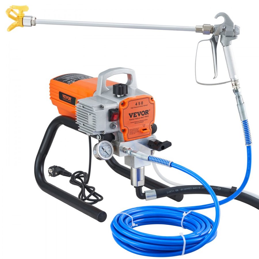 VEVOR Airless Spray Painter – 1500W, 3000 PSI, 9m Hose