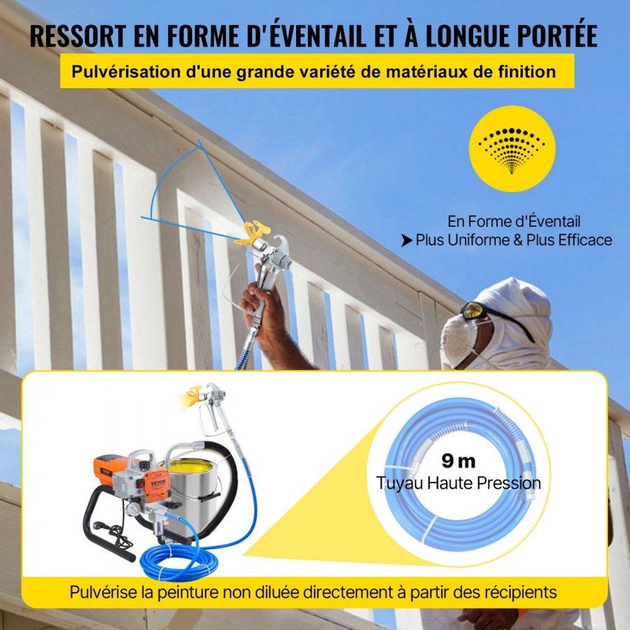 VEVOR Airless Paint Sprayer—1800W High-Pressure Machine
