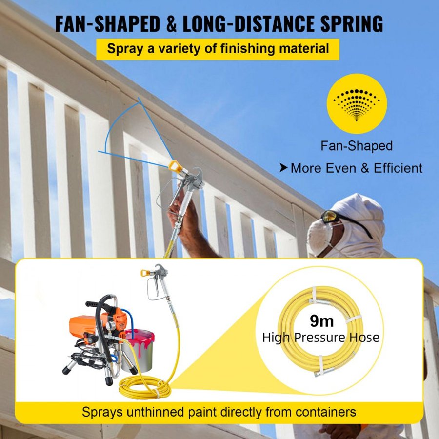 VEVOR Heavy Duty Airless Paint Sprayer – 2000W, 3000PSI