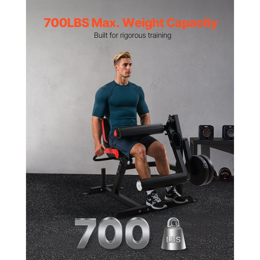 VEVOR Leg Extension and Curl Machine, 700 lbs Capacity Lower Body Special Leg Machines, Adjustable Leg Exercise Bench, Leg Rotary Extension for Thigh, Home Gym Workout Training Weight Equipment