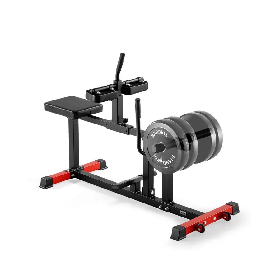 VEVOR Seated Calf Machine, 440 LBS Capacity Calf Raise Machine, Seated Calf Raise Leg Exercise Home Gym, Calf Workout Training Equipment, Lower Body Specialty Machine, Fit 1/2 inch Weight Plates