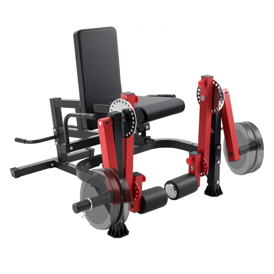 VEVOR Leg Extension and Curl Machine, Seated Leg Rotary Extension for Thigh, Adjustable Lower Body Specialty Exercises Equipment, Heavy Duty Workout Bench for Home Gym, 700 LBS Capacity