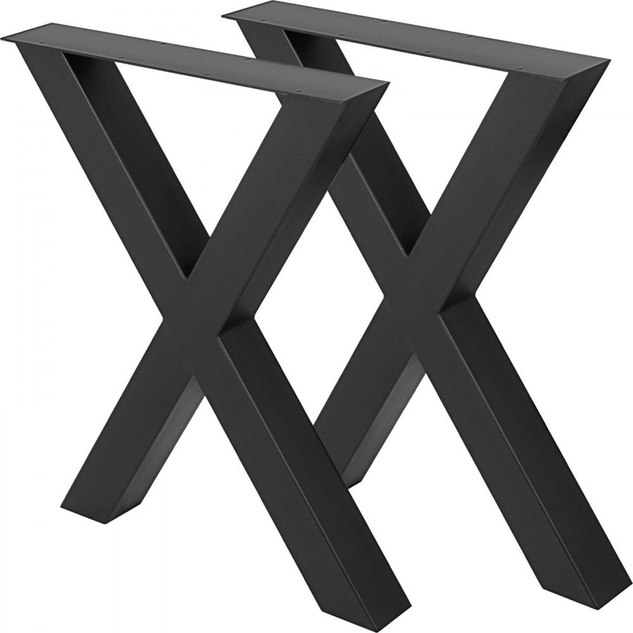 VEVOR Metal Table Legs 28.4 x 31.1 Inch Black Table Legs Premium steel table legs with X-frame style Steel Bench Legs Country Style Table Legs Furniture Leg Perfect for Coffee Store Home Office Bar