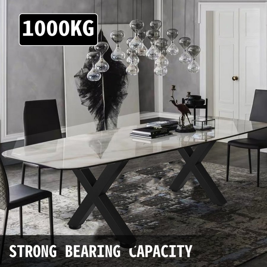 VEVOR Metal Table Legs 28.4 x 31.1 Inch Black Table Legs Premium steel table legs with X-frame style Steel Bench Legs Country Style Table Legs Furniture Leg Perfect for Coffee Store Home Office Bar
