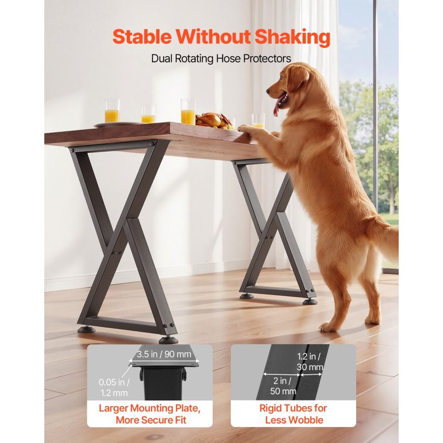 VEVOR Modular Table Legs – Z-Shape Steel, 740x472 mm, 2 PCS