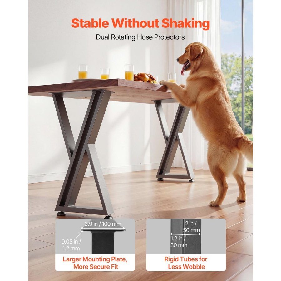 VEVOR Steel Table Legs – 29.1" × 24", 2204 lbs, Set of 2