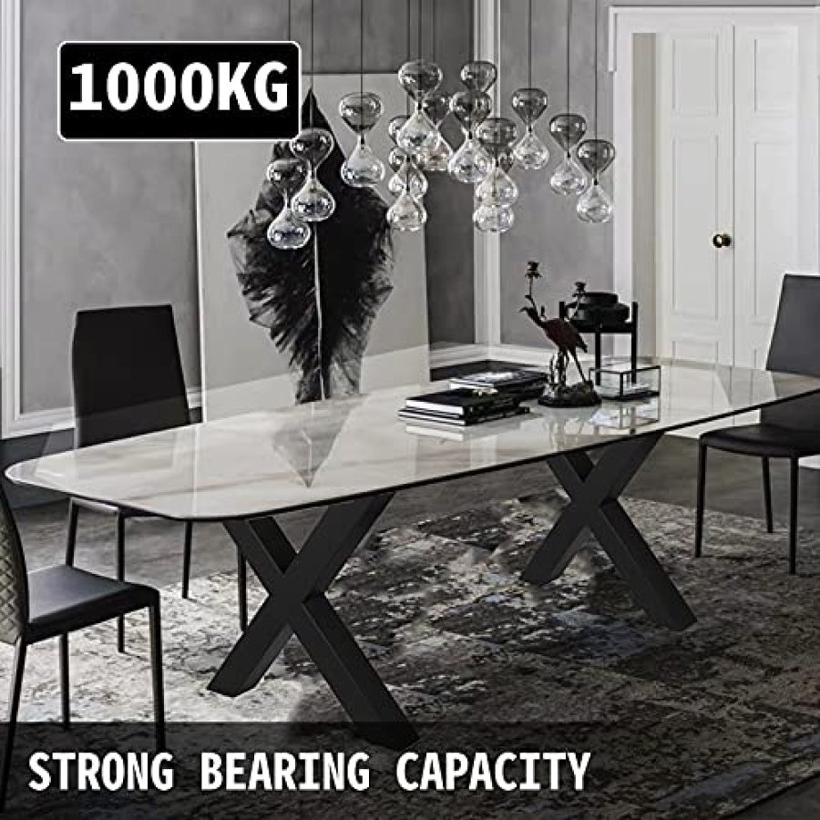 VEVOR Metal Table Legs 28.3 x 23.6 Inch Black Table Legs Premium steel table legs with X-frame style Steel Bench Legs Country Style Table Legs Furniture Leg Perfect for Coffee Store Home Office Bar