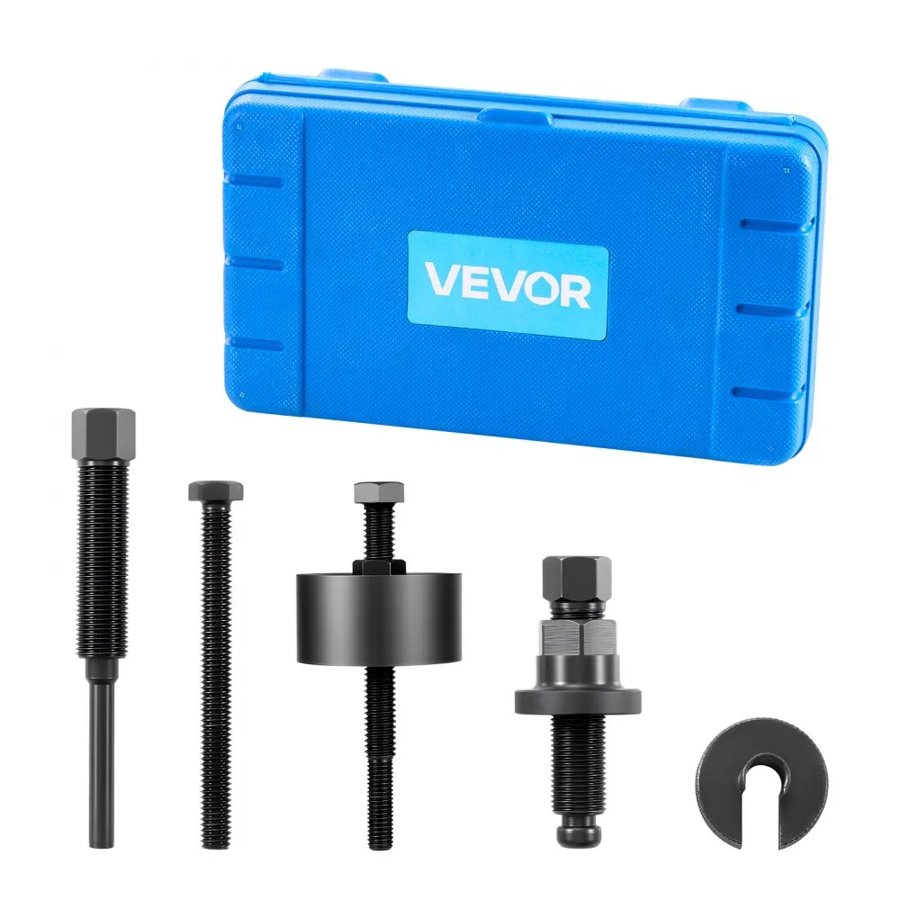 VEVOR Power Steering Pump Pulley Puller/Installer Tool Set, Compatible with Ford, GM V6, and VW Vehicles, Pump Pulley Remover Installer Tools, for Removing and Installing Power Steering Pump Pulleys