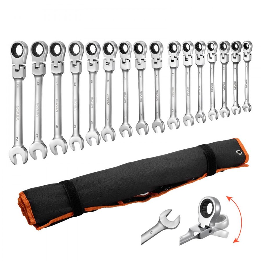 VEVOR Flex Head Combination Wrench Set – 30pc, 16.22 lbs