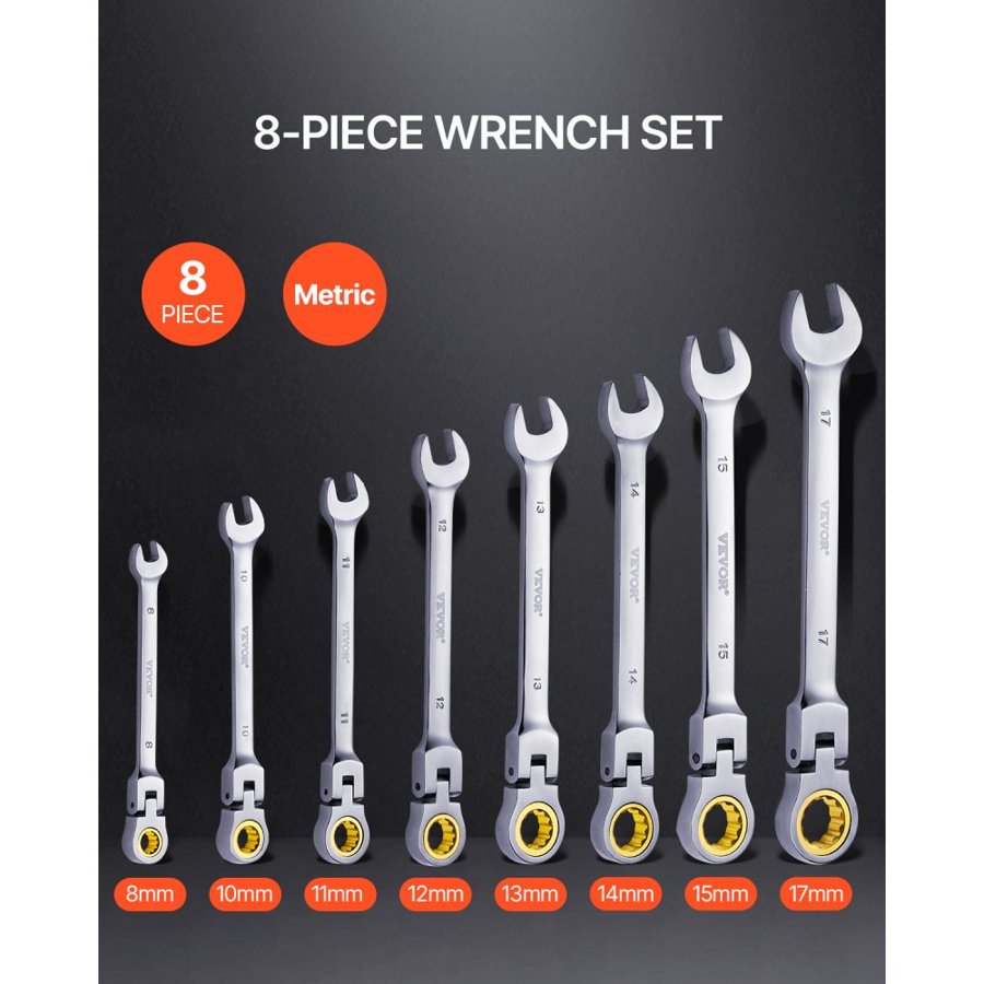 VEVOR adjustable wrench set​​ — Flexible Ratcheting Tools