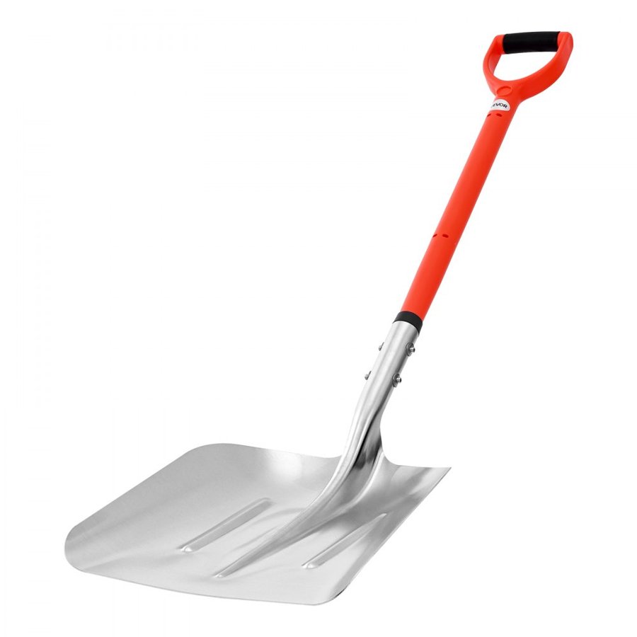 VEVOR Aluminum Snow Shovel – 14 Inch Wide, 3.68 LBS, D Grip
