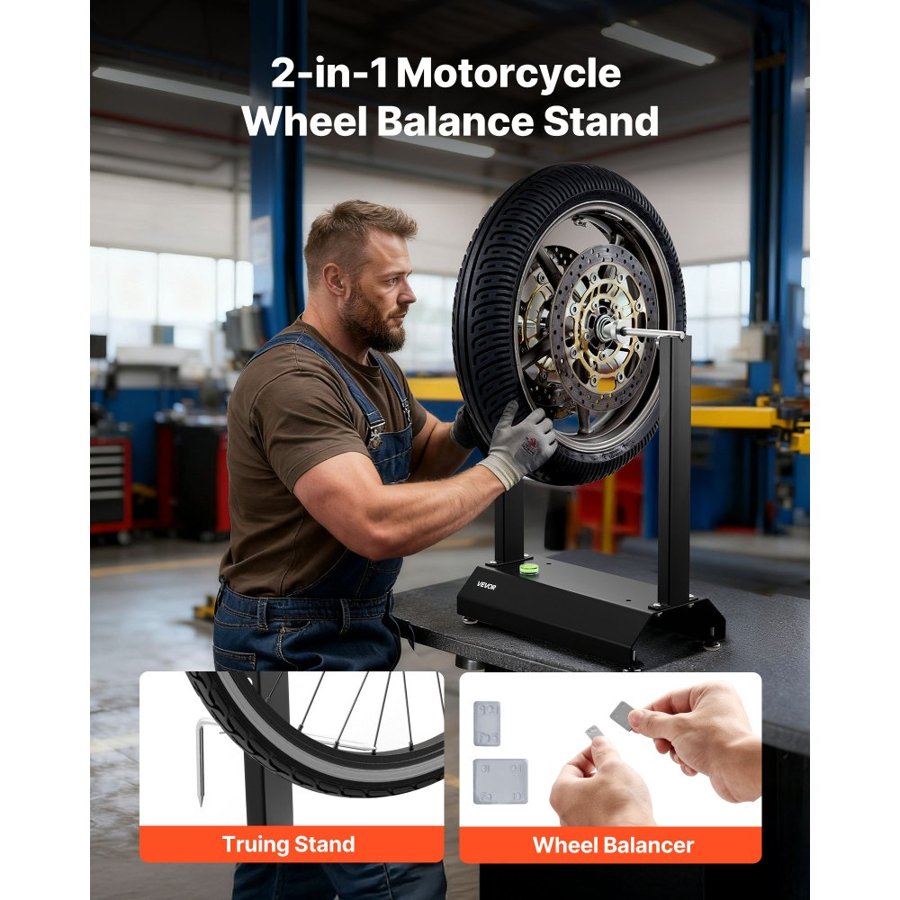 VEVOR Motorcycle Wheel Balancing Stand – 88.2 lbs Capacity