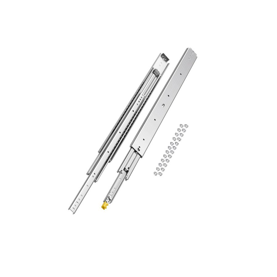 VEVOR 1 Pair Full Extension Drawer Slides 16 18 20 24 30 35 37.4 59 24 32 36 40 48 60 in, 500 lbs Load Capacity Locking Drawer Slides, Ball Bearing with Lock Side Mount Drawer Slide Rail