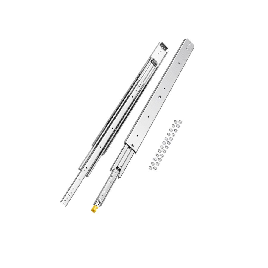 VEVOR 1 Pair Full Extension Drawer Slides 16 18 20 24 30 35 37.4 59 24 32 36 40 48 60 in, 500 lbs Load Capacity Locking Drawer Slides, Ball Bearing with Lock Side Mount Drawer Slide Rail