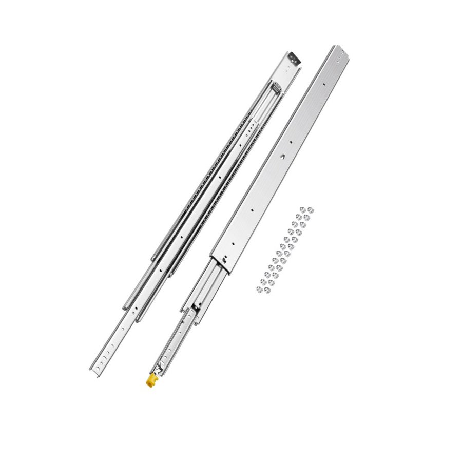VEVOR 1 Pair Full Extension Drawer Slides 16 18 20 24 30 35 37.4 59 24 32 36 40 48 60 in, 500 lbs Load Capacity Locking Drawer Slides, Ball Bearing with Lock Side Mount Drawer Slide Rail