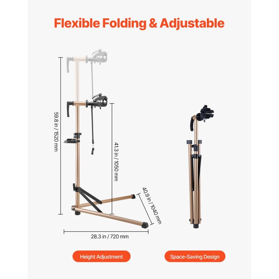 VEVOR Portable Bike Repair Stand – 88 LBS, 41.3 to 59.8 Inch
