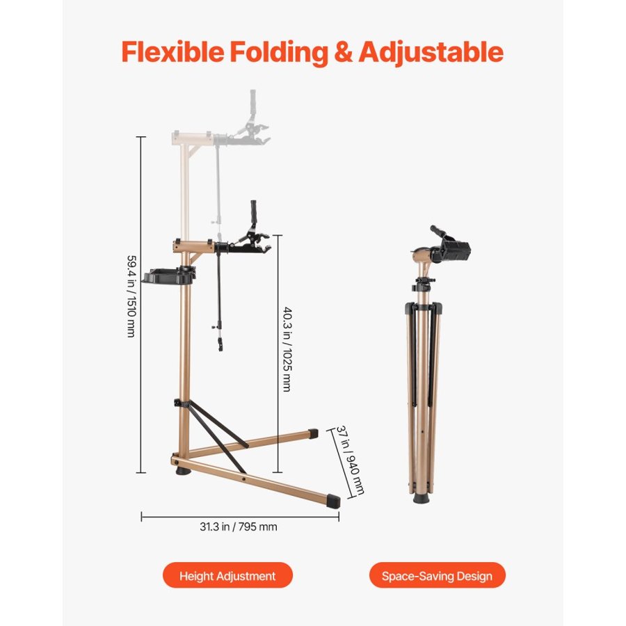 VEVOR Bicycle Repair Stand Bike — 110 lb Adjustable Height