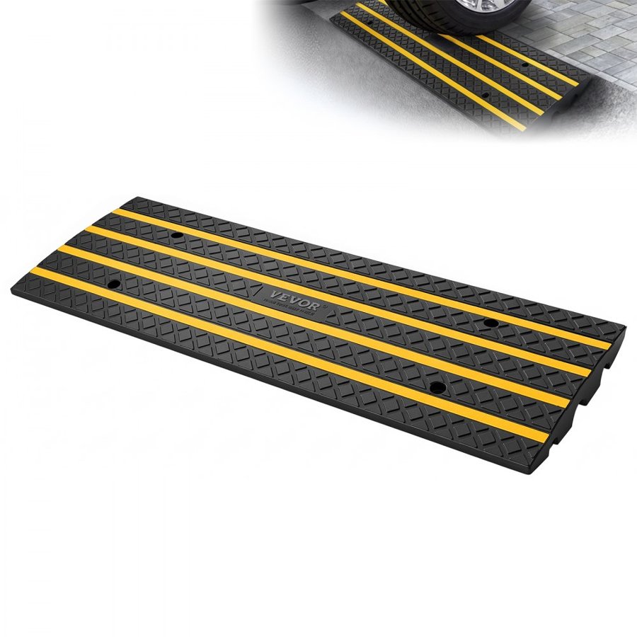 VEVOR Rubber Driveway Curb Ramp – 48.8x16.1x2.6", Anti-slip