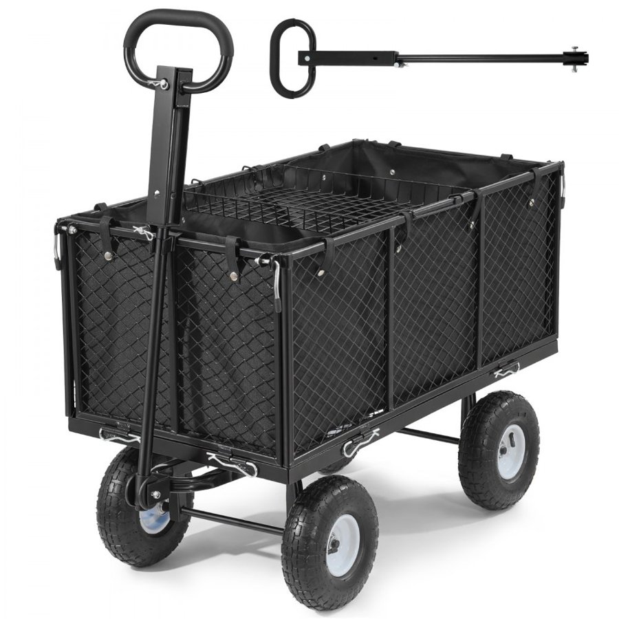 VEVOR Metal Mesh Garden Wagon – 1200 Lbs, 10" Tires, ATV