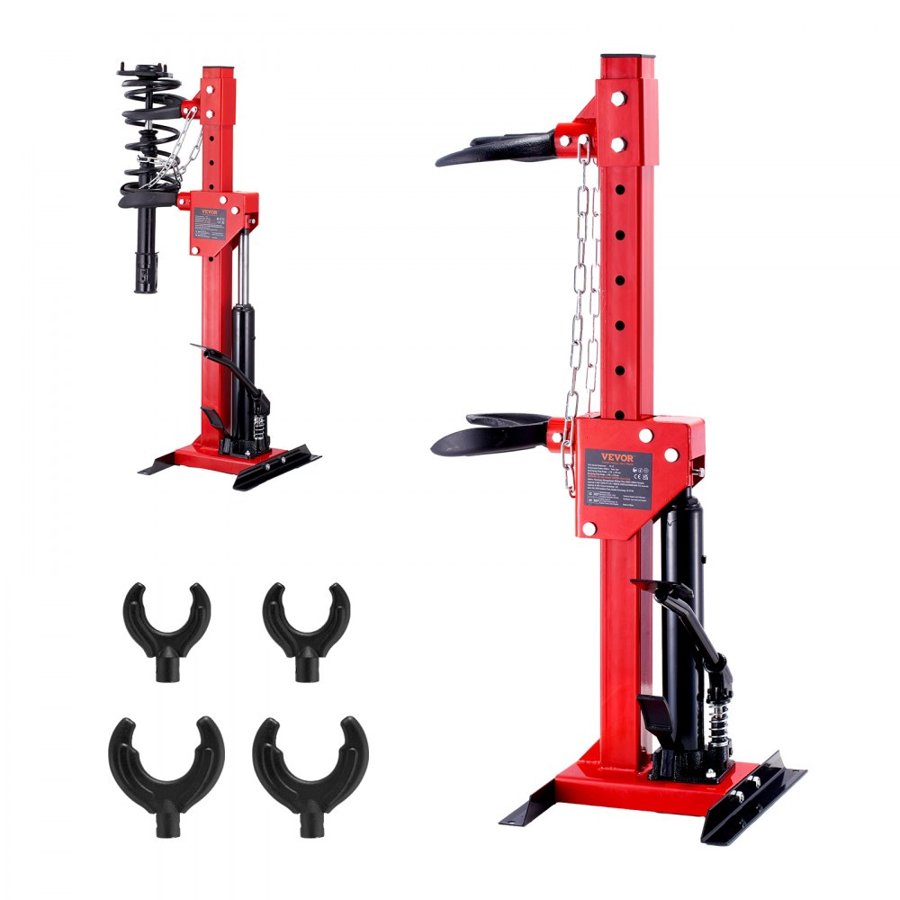 VEVOR Strut Spring Compressor, 4.5 Ton/4499.6 kg Hydraulic Jack Capacity, 1 Ton Rated Compression Force, Auto Strut Coil Spring Compressor Tool, Hydraulic Spring Compressor for Strut Spring Removing