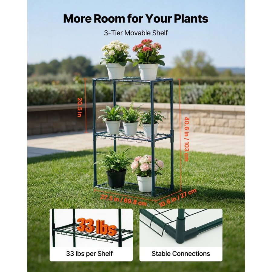 VEVOR Greenhouse with Window – Walk-in, 198x100x200cm