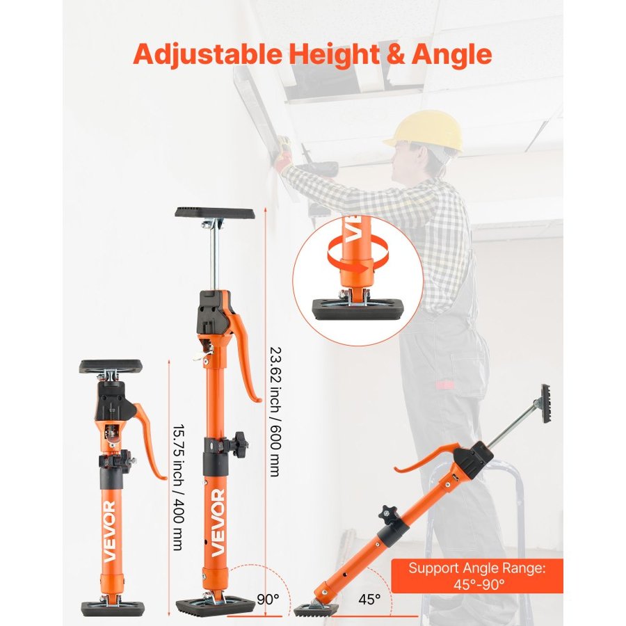 VEVOR Jack Support Pole – 2-Pack, 15.75-23.6 Inch, 45°