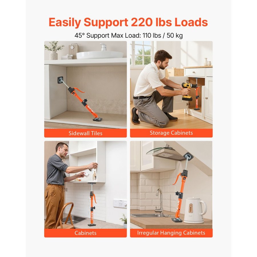 VEVOR Jack Support Pole – 2-Pack, 15.75-23.6 Inch, 45°