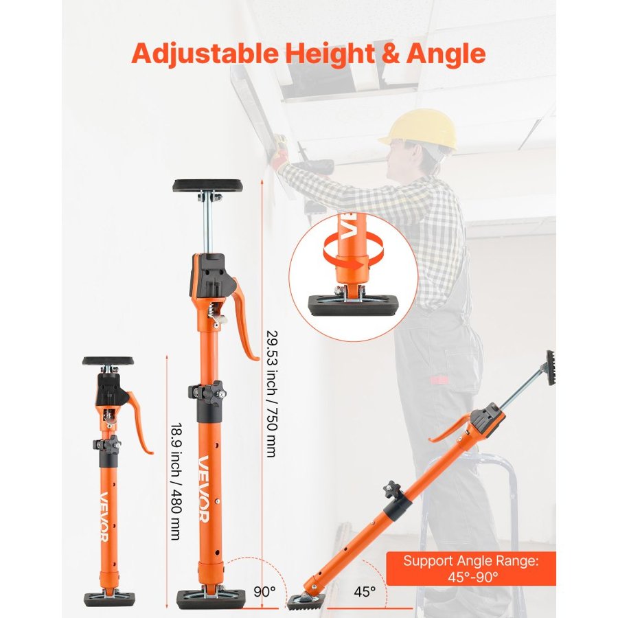 VEVOR Telescopic Support Rod – 18.9-29.5 in., 220 lbs Load