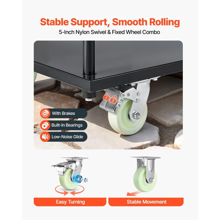 VEVOR Heavy Duty Platform Truck – 48×24 in Steel Flatbed