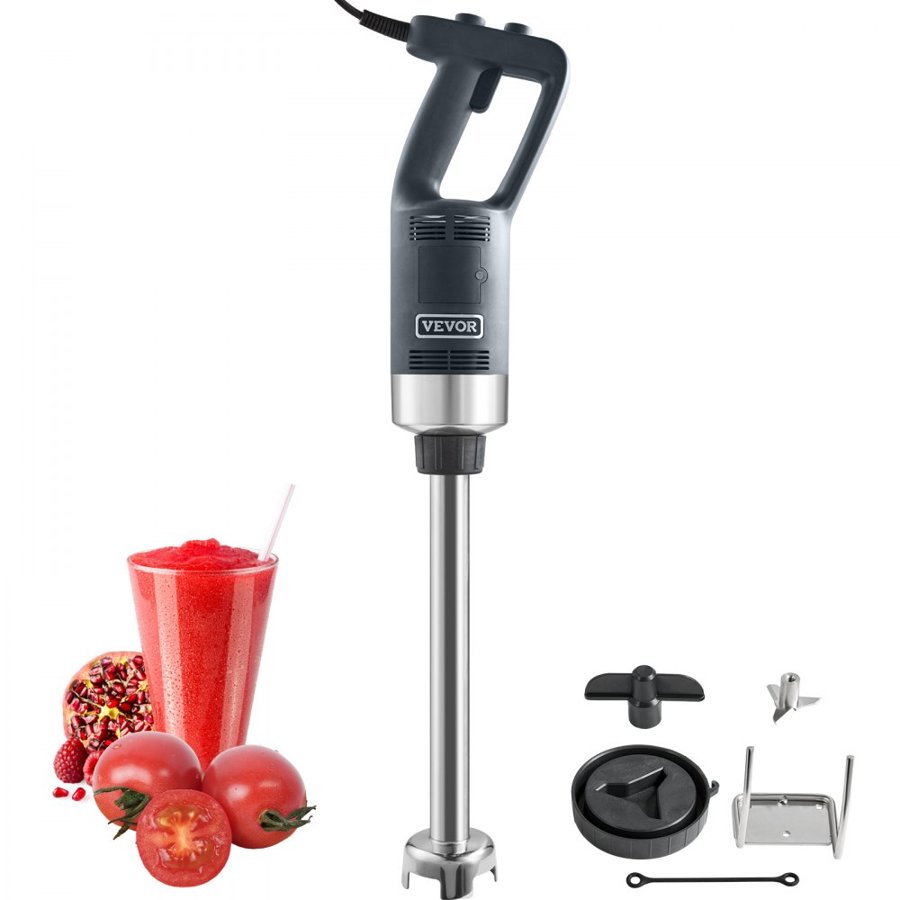 VEVOR Commercial Immersion Blender, 750 Watt Heavy Duty Hand Mixer, Variable Speed Kitchen Stick Mixer with 304 Stainless Steel Blade, Multi-Purpose Portable Mixer for Soup, Smoothie, Puree, Baby Food