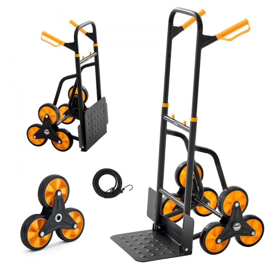 VEVOR Stair Climbing Folding Cart – 440 lbs, 6 Wheels
