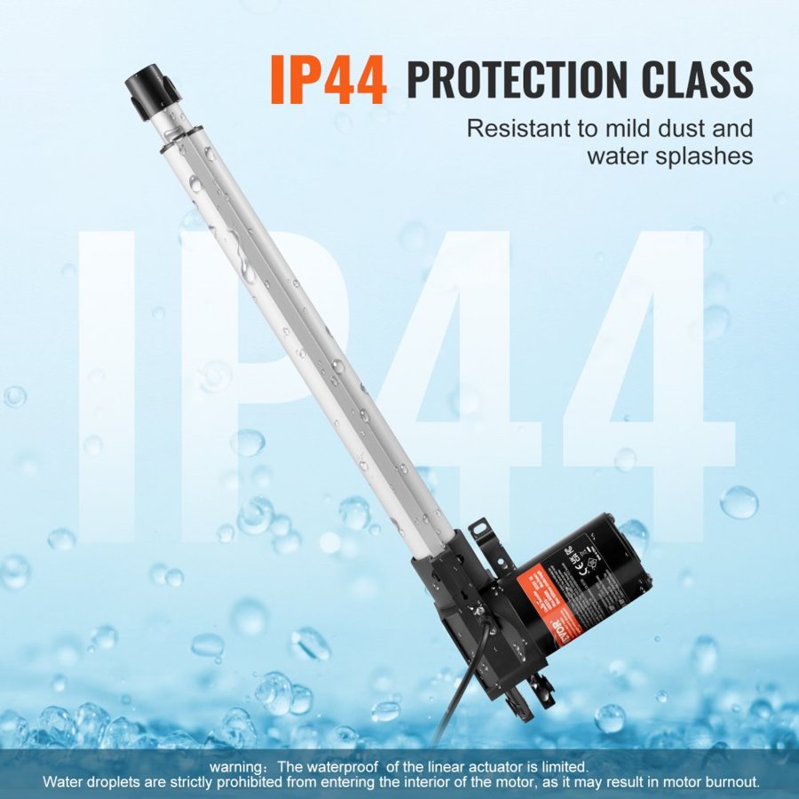 VEVOR Linear Actuator 12V 35.6 cm Heavy Duty 598.8 kg/6000N 0.5 cm/s IP44 Protection