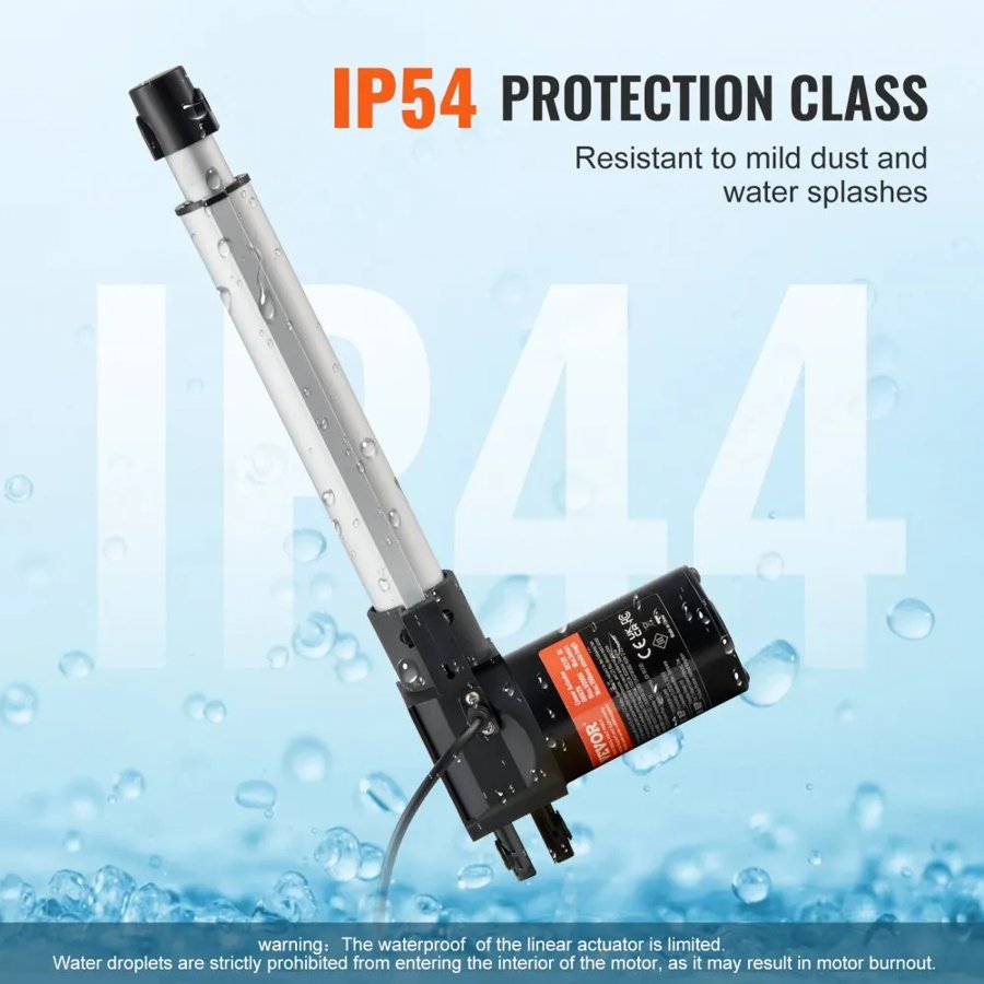 VEVOR Linear Actuator 12V 20.3 cm Heavy Duty 598.8 kg/6000N 0.5 cm/s IP44 Protection