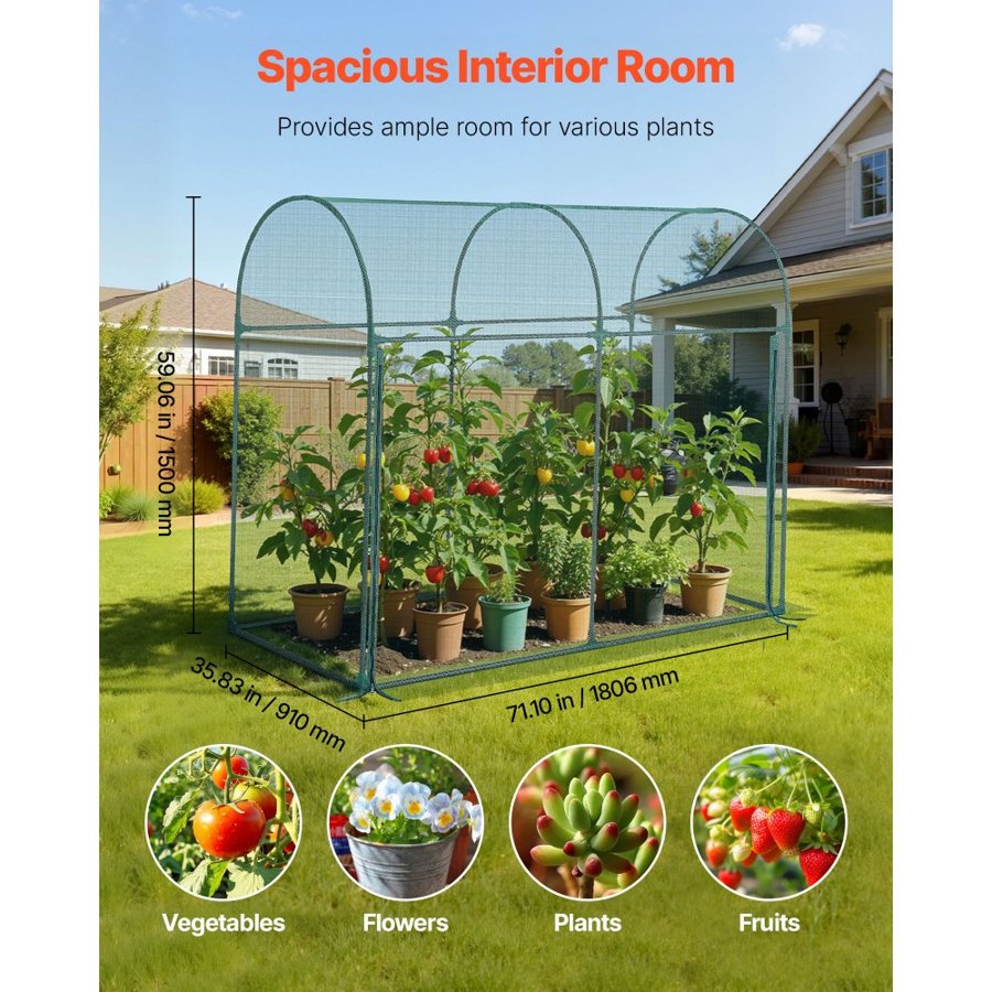 VEVOR Plant Protection Tents – 5.9 x 2.98 x 4.9 FT