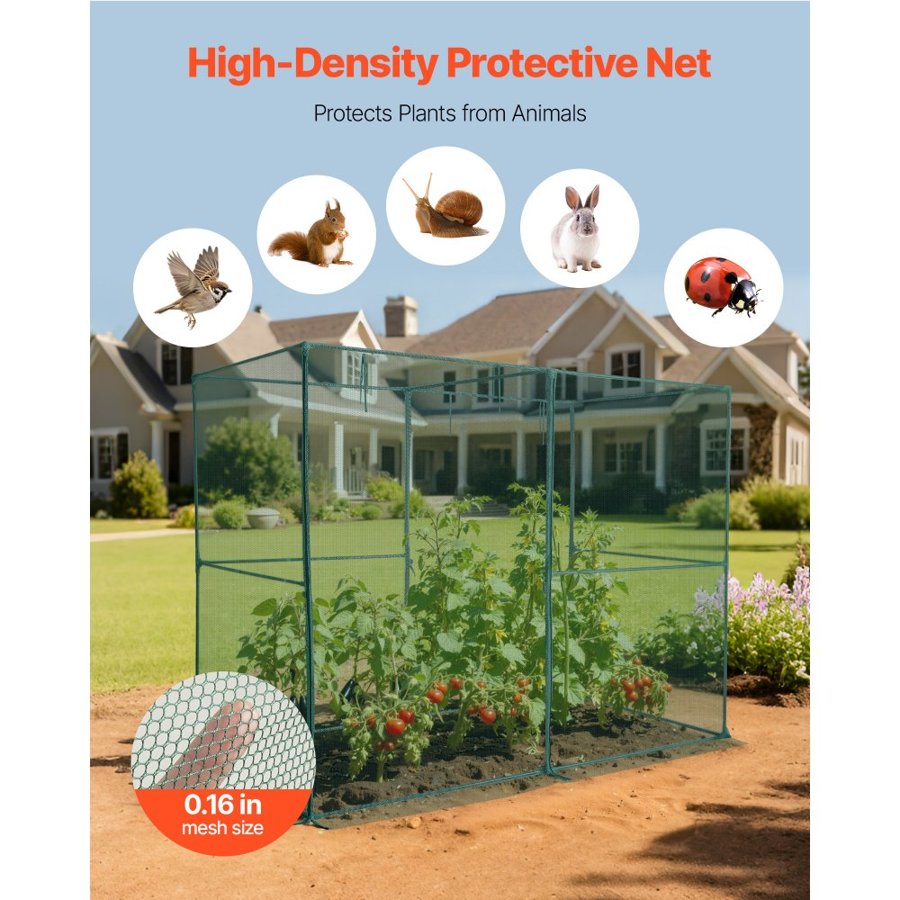 VEVOR Crop Cage Plant Protection Tent – 7.8 × 3.9 × 5.9 FT