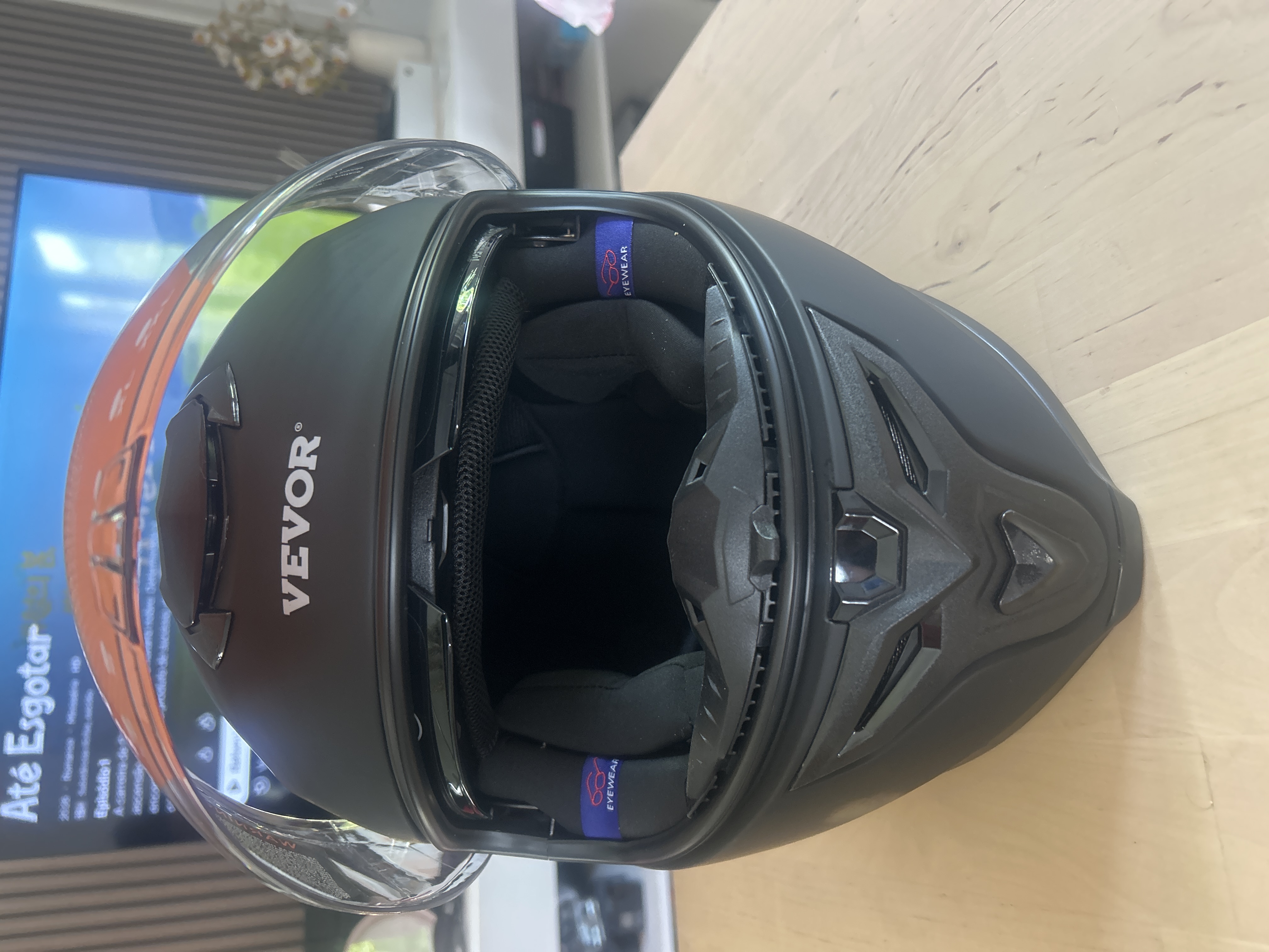VEVOR Motorcycle Helmet, Full Face, Smart Street ABS & High Density Helmet with Bluetooth Slot & Interchangeable Lens, DOT Approved Comfortable Motocross Helmet, Fit for Youth & Adults